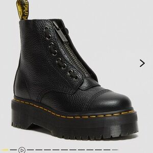 Doc Marten Sinclair Milled Napa Leather Zip Up Platform Boot